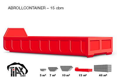 Abrollcontainer: 15 m³